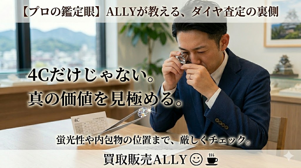 【プロ直伝】ダイヤモンドの買取価格はどう決まる？4Cだけじゃない、査定士が見る「真の価値」を高知のALLYが解説