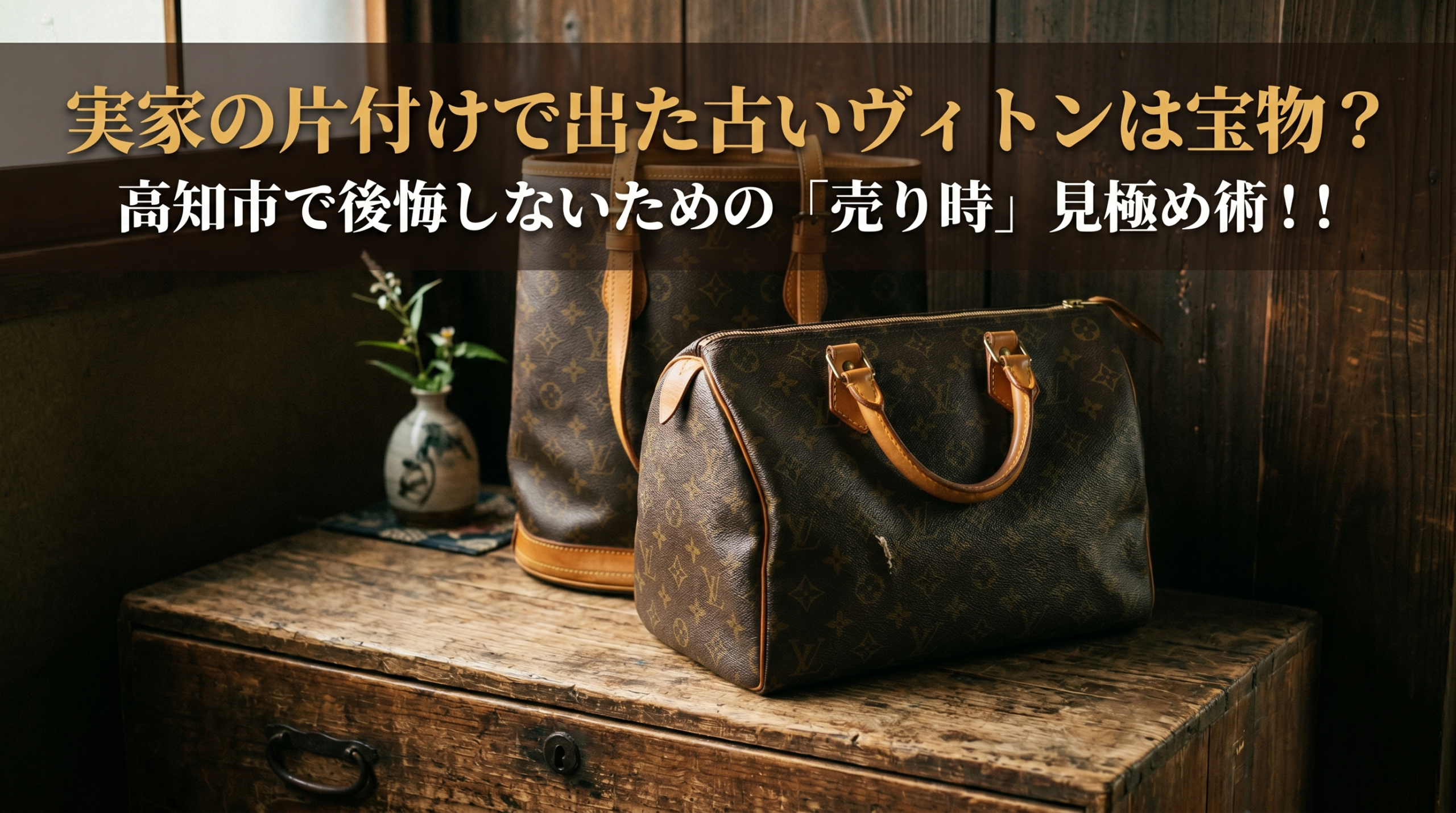 実家の片付けで出た古いヴィトンは宝物？高知市で後悔しないための「売り時」見極め術！！