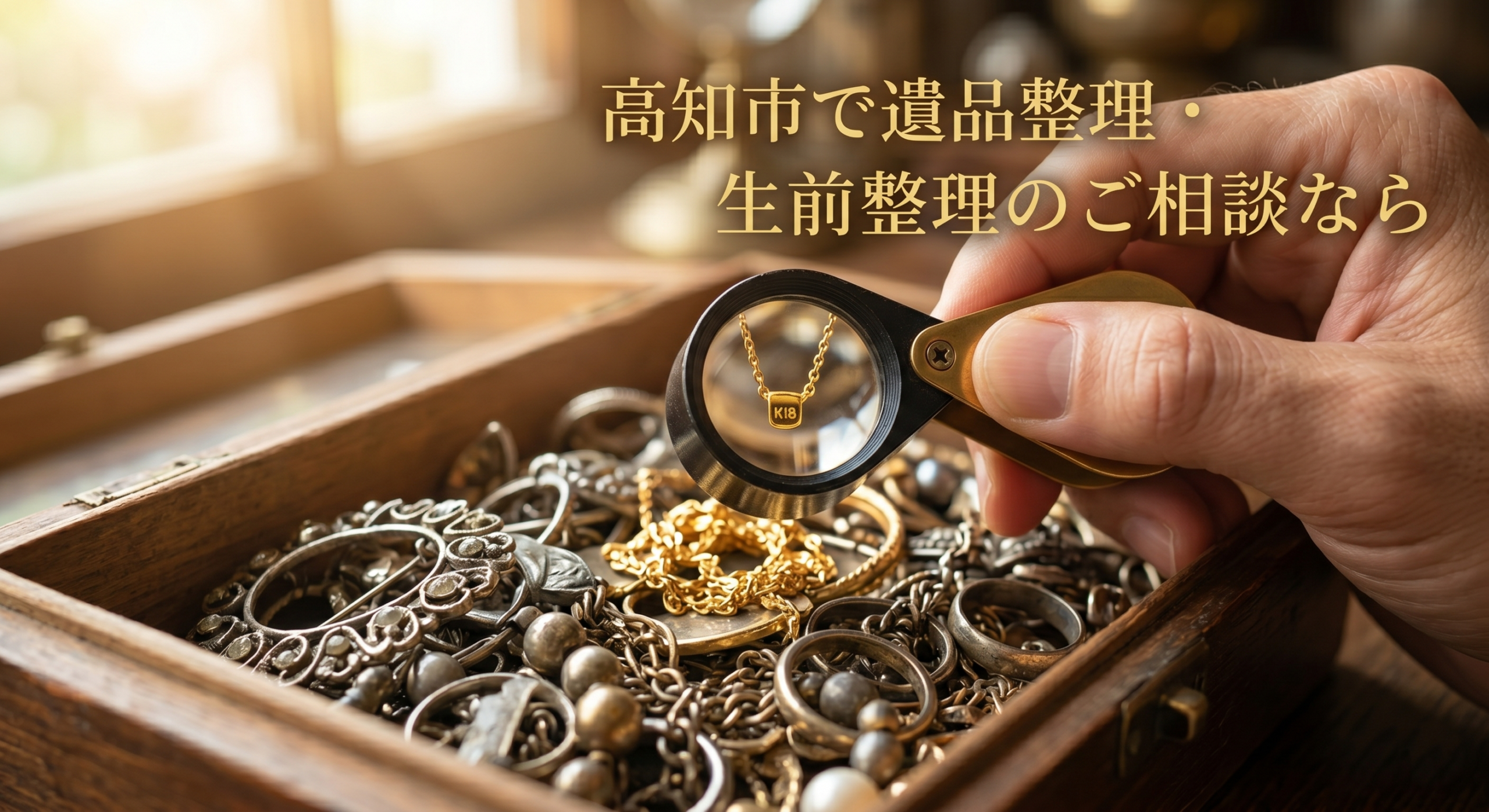 高知市で遺品整理・生前整理のご相談なら｜新本町のALLYが徹底する「隠さない・ごまかさない」対面査定。メッキに紛れた本物の金を、お客様と一緒に見つけ出します！