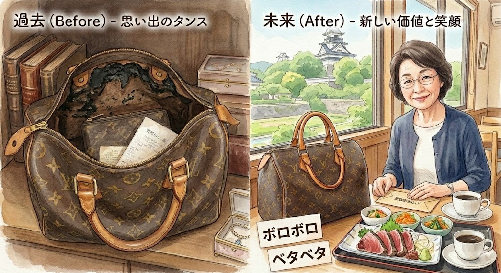 「ベタベタのヴィトンは捨てないで！高知市でボロボロのバッグが高価買取される理由」