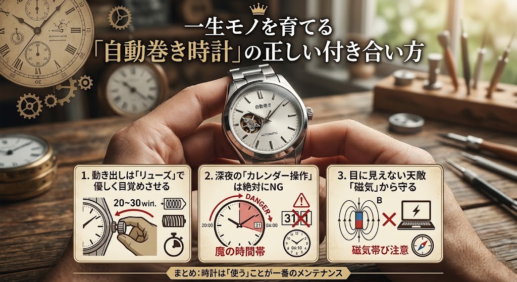 一生モノを育てる「自動巻き時計」の正しい付き合い方！
