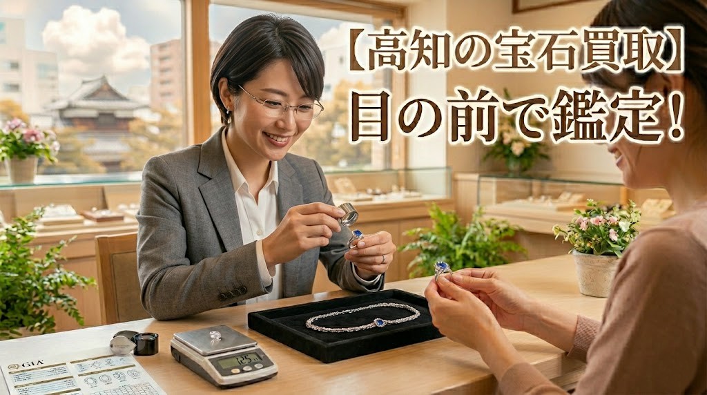 【高知の宝石買取】裏側での査定は一切なし！お客様の目の前で鑑定する「透明査定」の安心感とは？